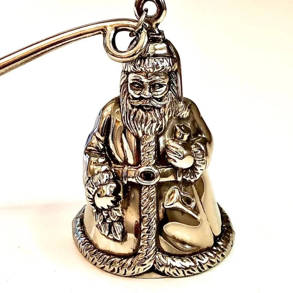 NWT GODINGER Silver Treasures Santa Claus Candle Snuffer Christmas Collectible